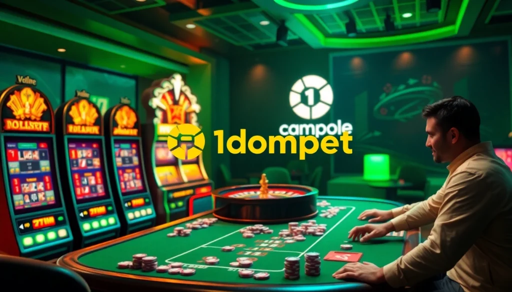 i1dompet enhances online gambling with interactive slot machines and poker games, capturing the thrill of winning.